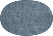 Tavolino di tessuto ovale regolabile - Blu marino - 35 x 48 cm