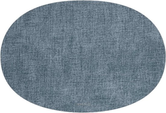 Tavolino di tessuto ovale regolabile - Blu marino - 35 x 48 cm