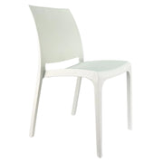 Marvin Sedia in Polipropilene Volga da Interno Esterno Giardino Impilabile Design Sedie Moderne per Patio Bianco/1 Sedia
