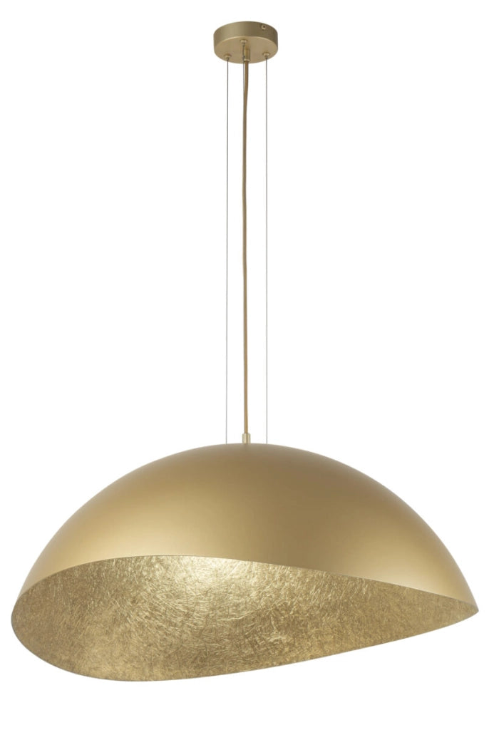 Lampada a sospensione oro rotonda diffusore 89cm E27