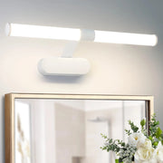 ZMH Lampada da Bagno LED per Specchio 6W Bianco Neutro 4000K Curva IP44 Bianca 40 cm