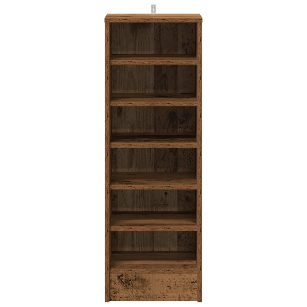 Scarpiera Legno Vecchio 32x35x92 cm in Legno Multistrato