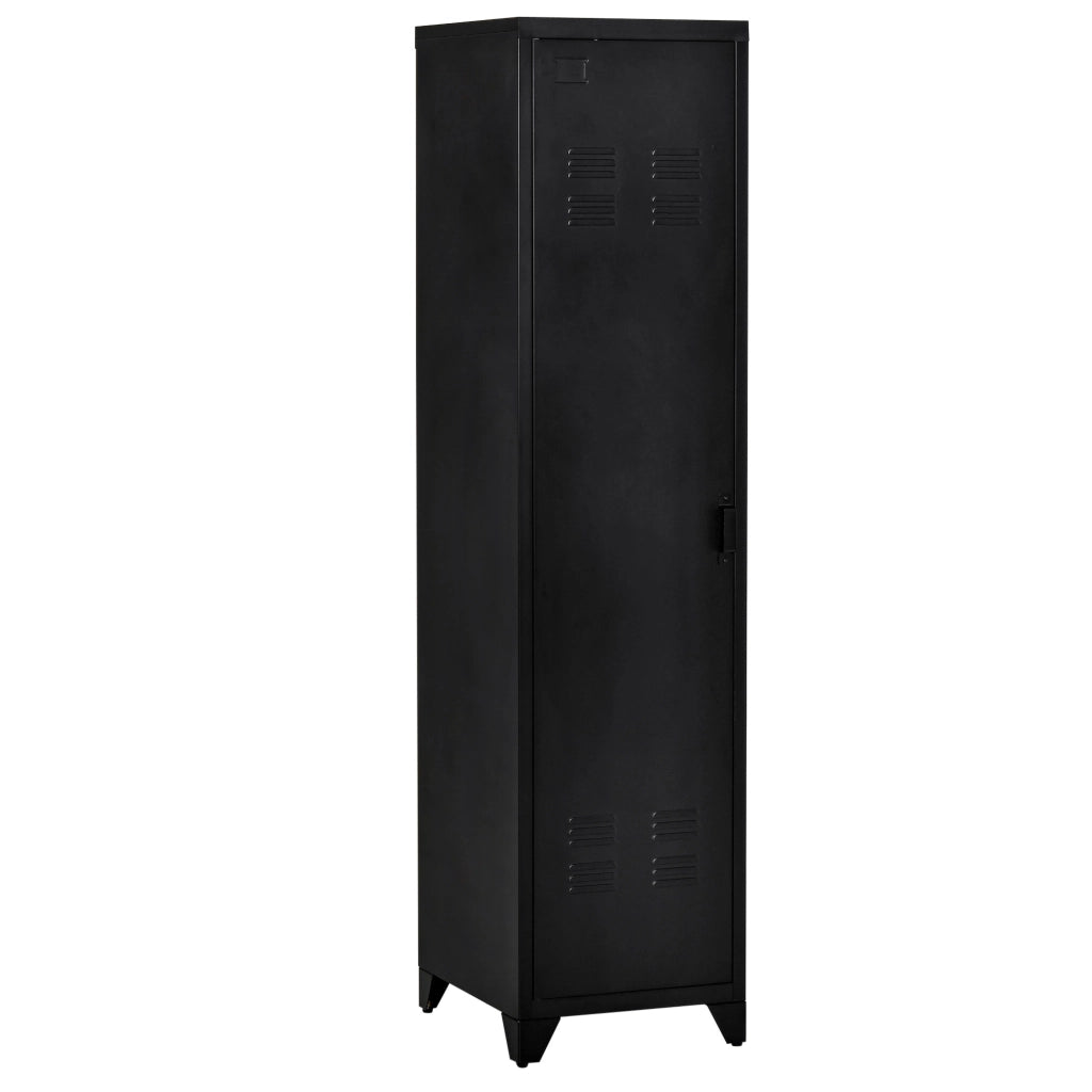 Armadio Battente Industriale in Metallo ¨C zephmum ¨C 43x50x180cm, Nero