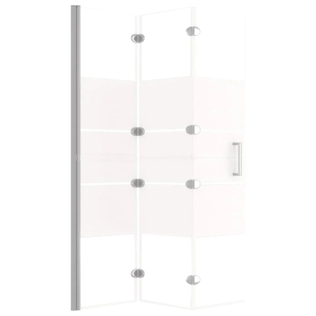 Box doccia pieghevole parete divisoria per vasca parete doccia cabina per vasca bagno casa interno ESG 100 x 140 cm bianco 02_0002011