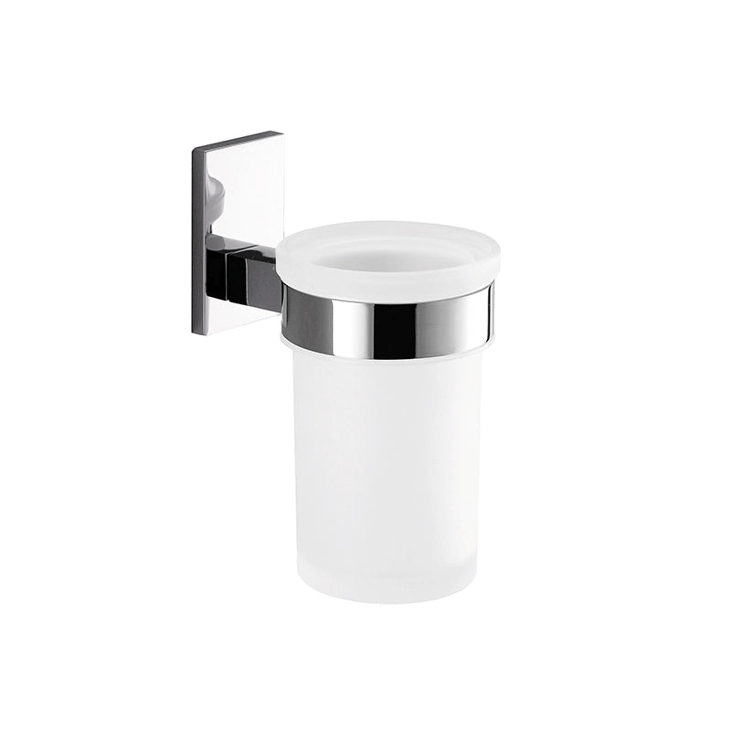 Portaspazzolini da muro in acciaio inox e Cromall 7810 Gedy serie MAINE Cromato