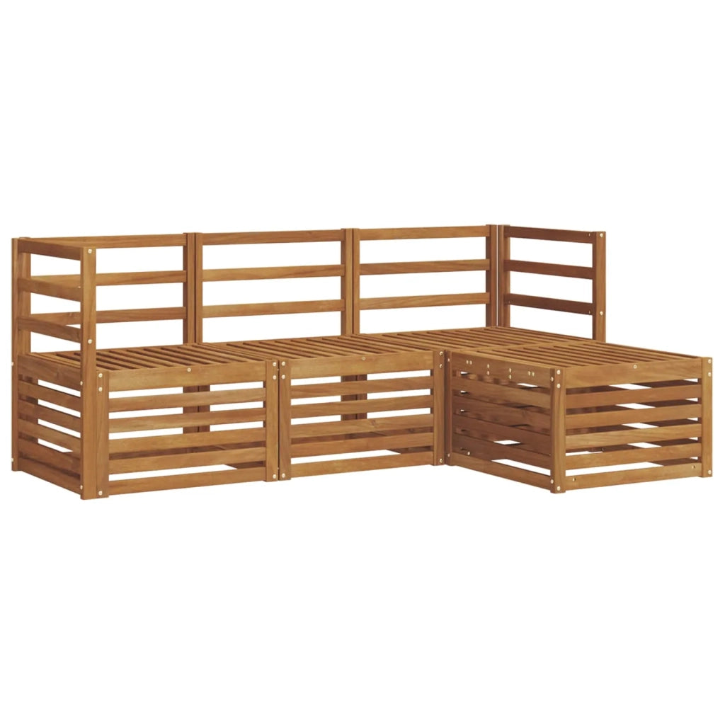 Set di divani da esterno 4 pcs Naturale