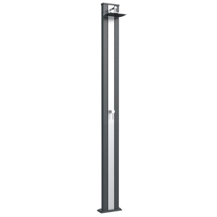 Doccia Tradizionale In Alluminio Spring S Con Miscelatore E Lavapiedi Colore Antracite/Inox Cv-A225/7016-I