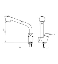 Miscelatore lavello con doccia estraibile completo