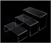 Displaystandaard acrilico 3 in 1, display per collezione in 3 misure, per esposizione di accessori, in casa e in negozio, con pellicola protettiva