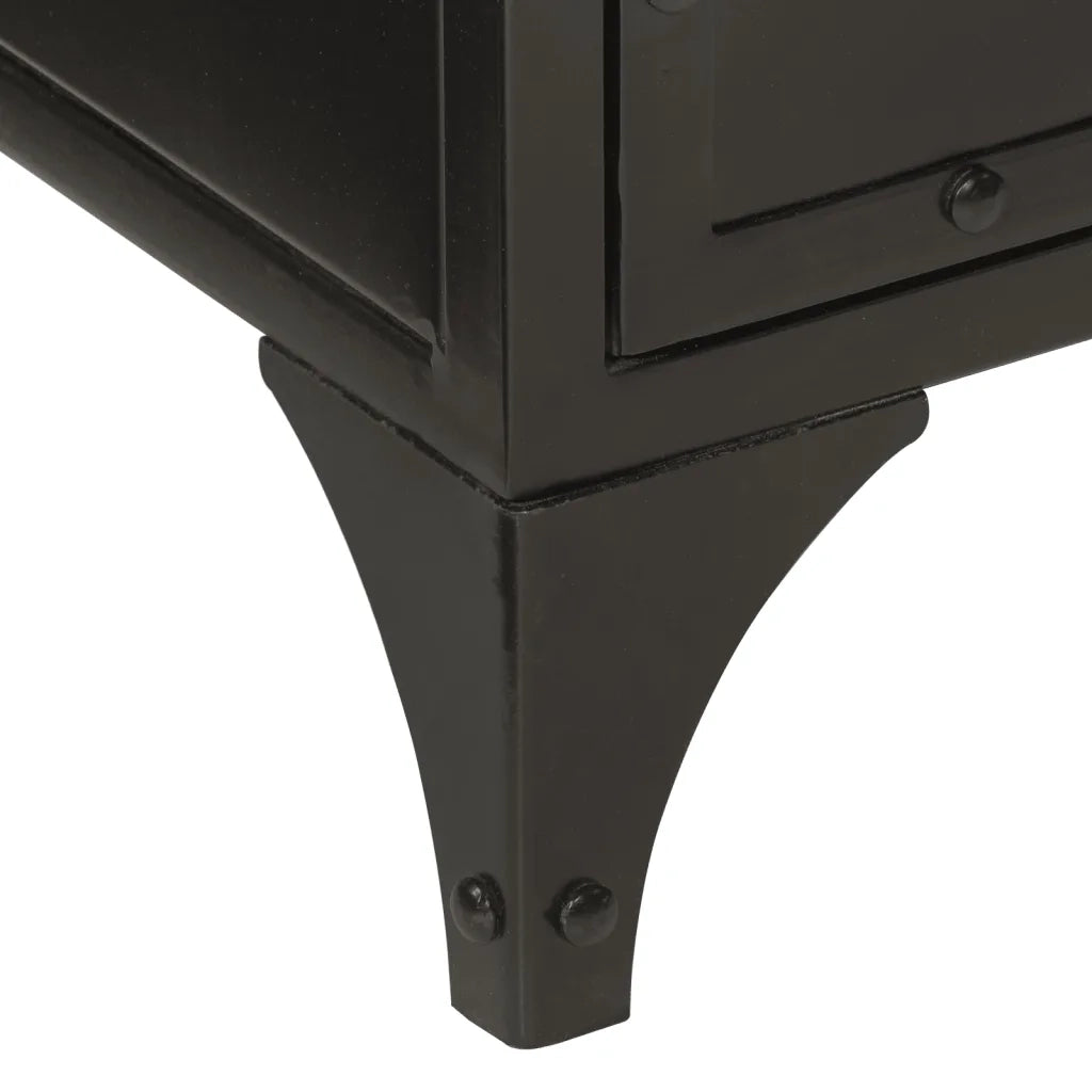 Set Mobili da Bagno 2pz in Ferro e Legno Massello di Mango 3217109