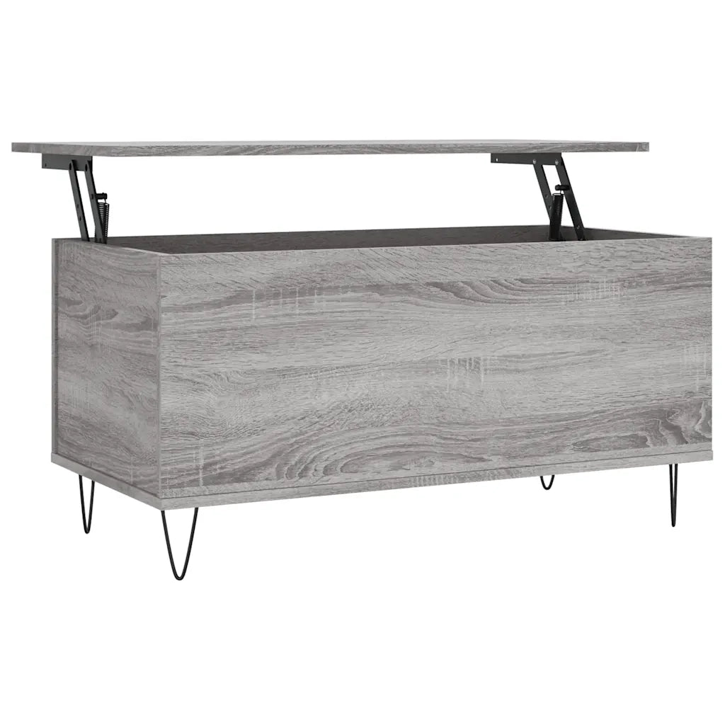Tavolino Salotto Grigio Sonoma 90x44,5x45 cm Legno Multistratocod mxl 126752