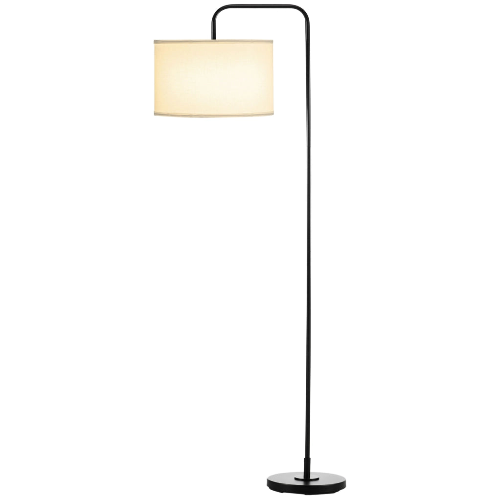 Lampada da terra metallo nero con paralume 180 cm ¨C zephmum ¨C 64x38x163,5 cm nero