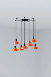 TATAWIN S metallo 7L Lampada a sospensione arancione rossastro