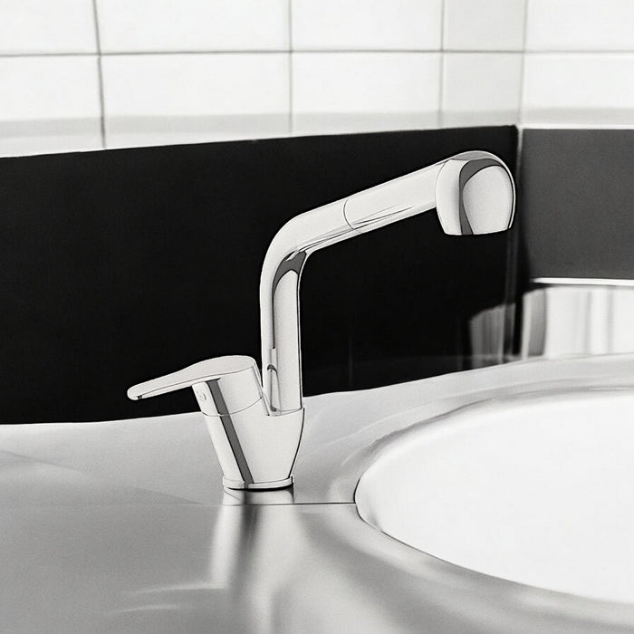 Miscelatore lavello con doccia estraibile completo