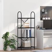 Libreria-Scaffale per Libri-Mobile di Stoccaggio Rovere Nero 60 x 30 x 146 cm Legno multistrato 314819