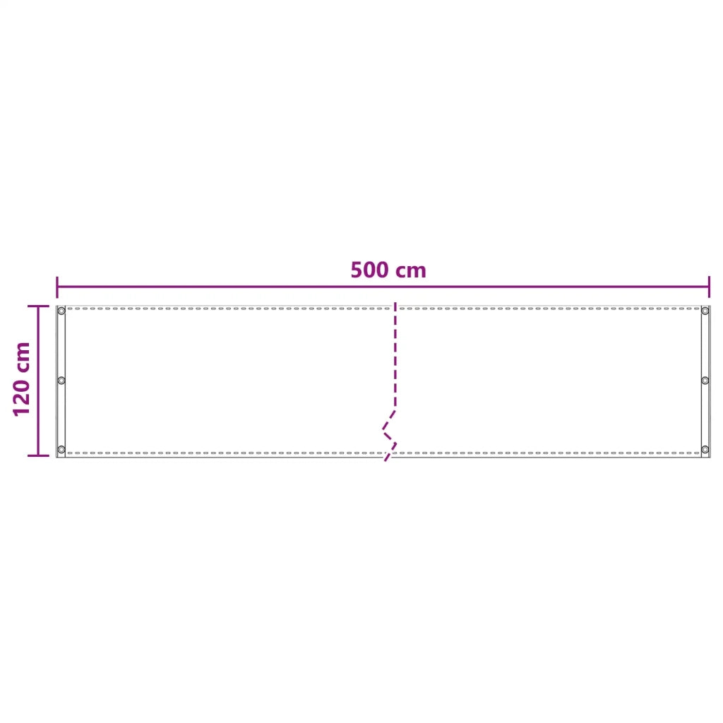 Schermo da balcone-Pannello per balcone Grigio Chiaro 120 x 500 cm HDPE e alluminio