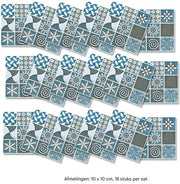 Tegelstickers Decorativi - Pacchetto da 36 - Autoadesivi - Impermeabili - Tegelstickers per Cucina e Bagno - Decorazioni Sticker - 10 x 10 Cm*QT-051-8