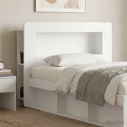 Testata del letto Bianco Lucido Legno ingegnerizzato
