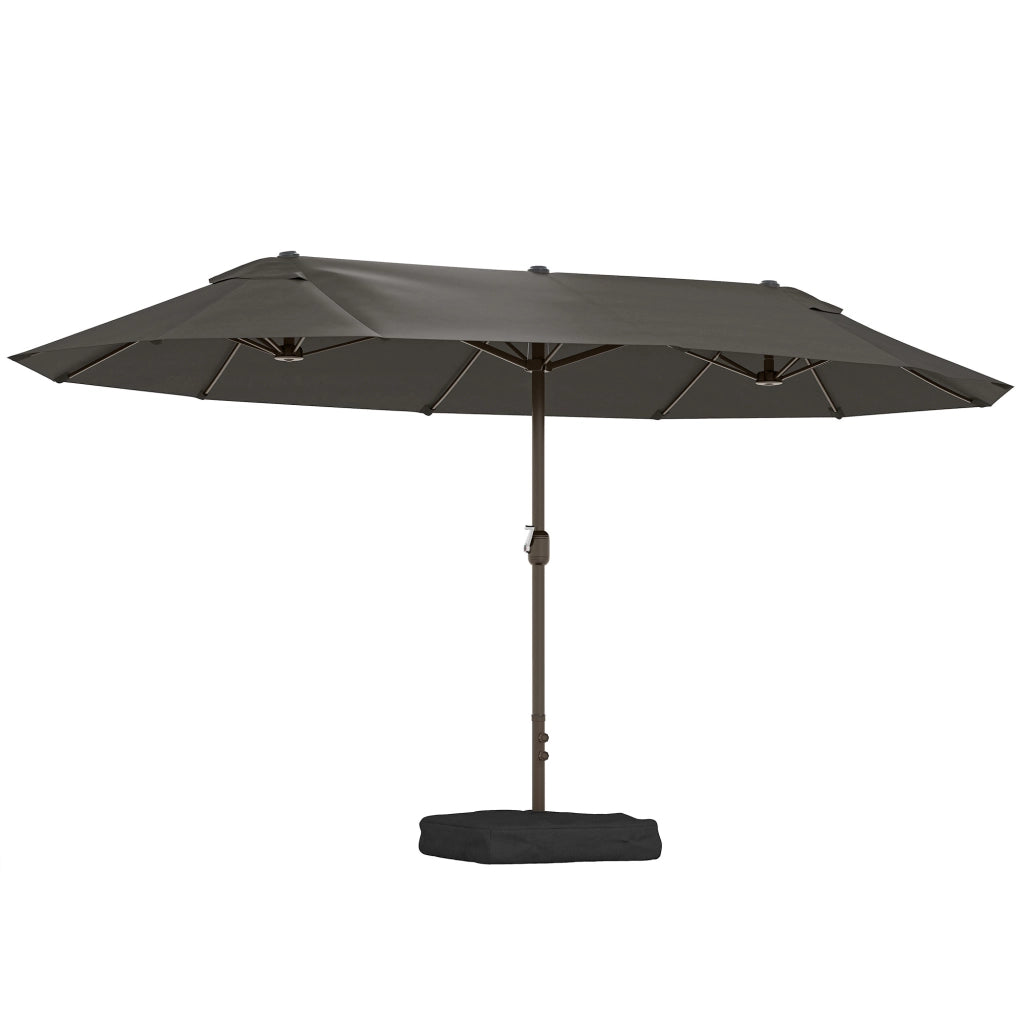 Ombrellone da giardino rettangolare ¨C zephmum ¨C grigio 460x270x240 cm