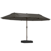 Ombrellone da giardino rettangolare ¨C zephmum ¨C grigio 460x270x240 cm