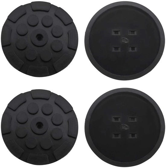 Pads di gomma universali neri - 4 pezzi - 120x17mm - 11mm di diametro - Pads di sostituzione a forma rotonda per protezione dei montanti laterali