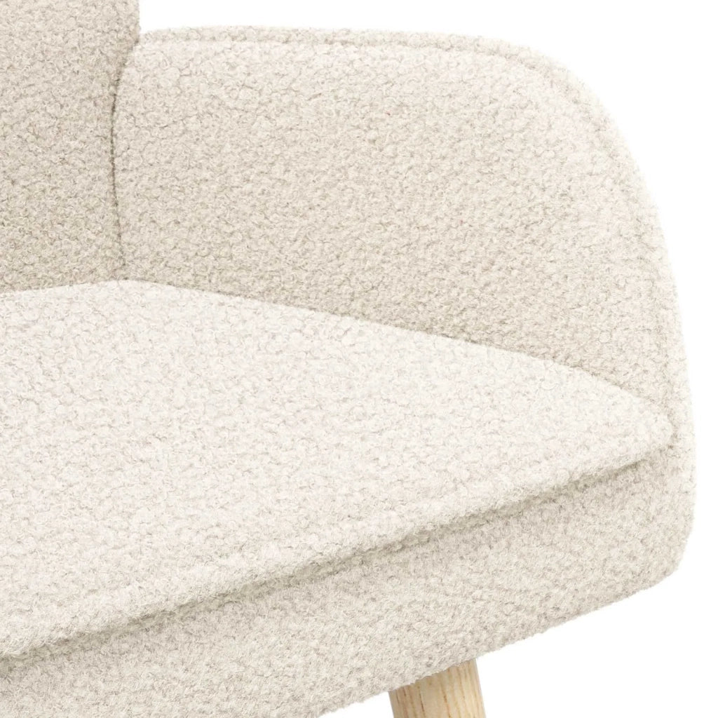 Divano a 2 Posti Crema 115 x 61 x 87 cm Bouclé 42028924