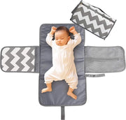 Abitacolo per bambino portatile, impermeabile, pieghevole, guanciale per bambino per viaggio, copripiancito per viaggio (grigio)