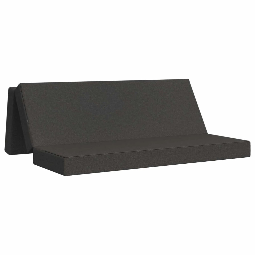 Divano Letto Pieghevole 200 x 67 x 45 cm Grigio Scuro 900257