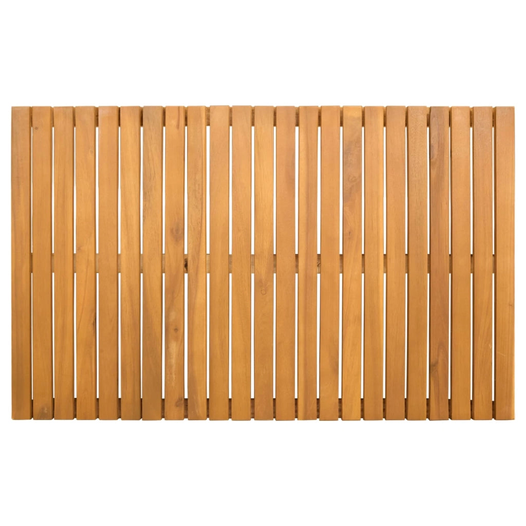 Tappeto da bagno Tinta unita Marrone 80 x 50 cm legno