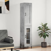 Credenza Grigio Cemento 34,5x34x180 cm in Legno Multistrato 3200397