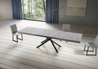 Tavolo Allungabile 200-460x90x77 cm Niket Cemento Gambe Antracite