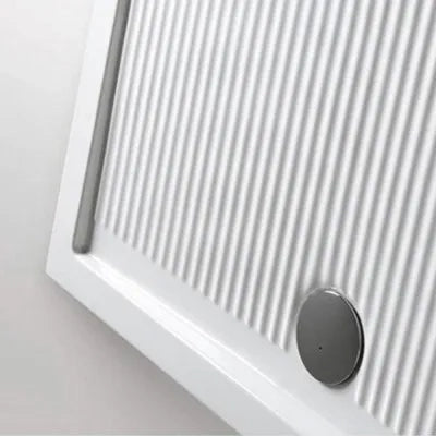 Piatto doccia 70x140 H 6.5 rettangolare in ceramica bianca con antiscivolo Ferdy