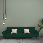 Divano Letto a 2 Posti Verde Scuro in Vellutocod mxl 87501