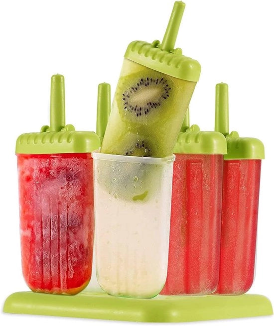 Forme per Gelato - Supporti per Gelato - Modelli per Gelato - Forme per Gelatini - Supporto per Gelato - Senza Fessurazione - Gelato Forme & Supporti - Libero da BPA e da Chimici - Supporto per Gelato in Silicone - 6 Pezzi