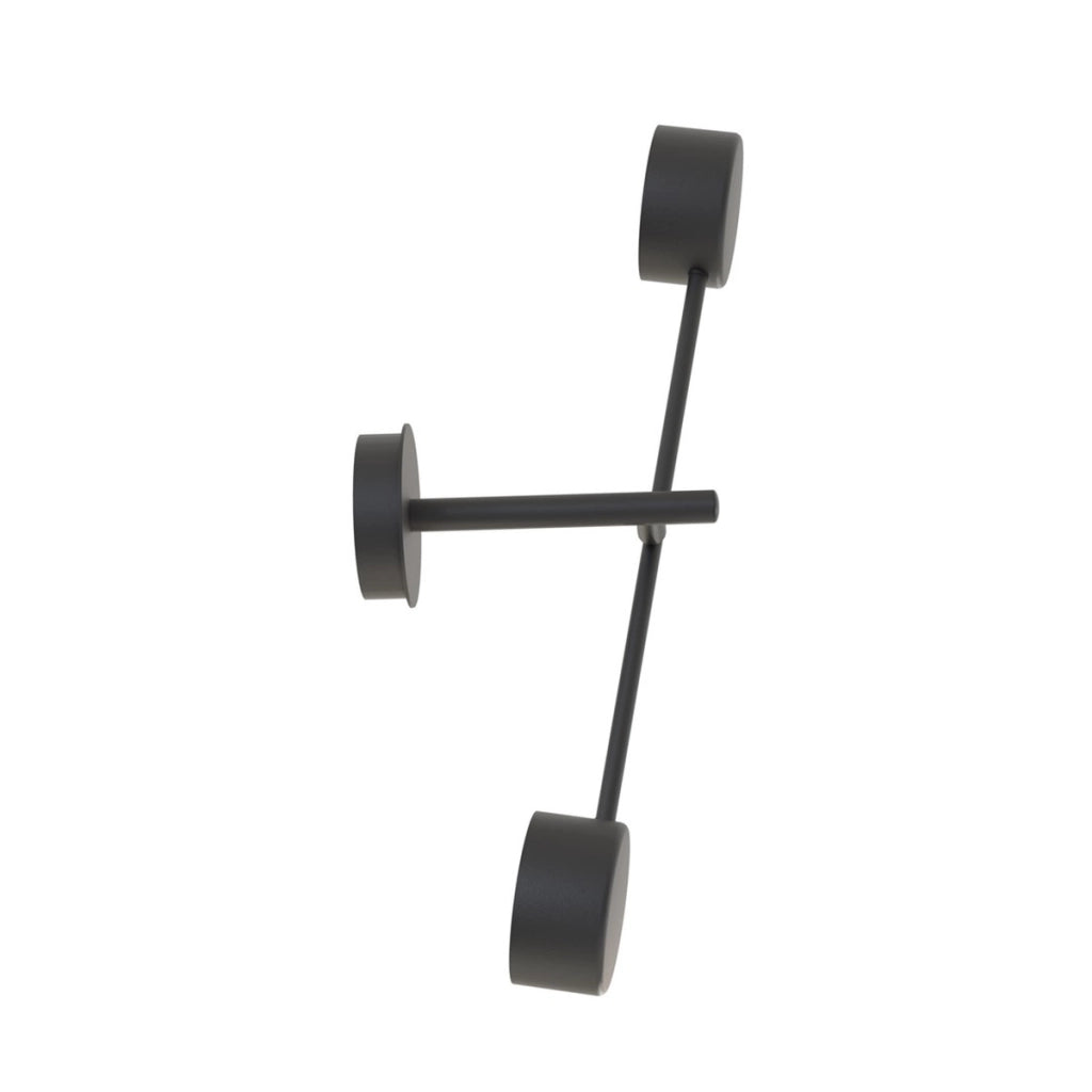 Lampada da parete NATSU in acciaio nero opaco