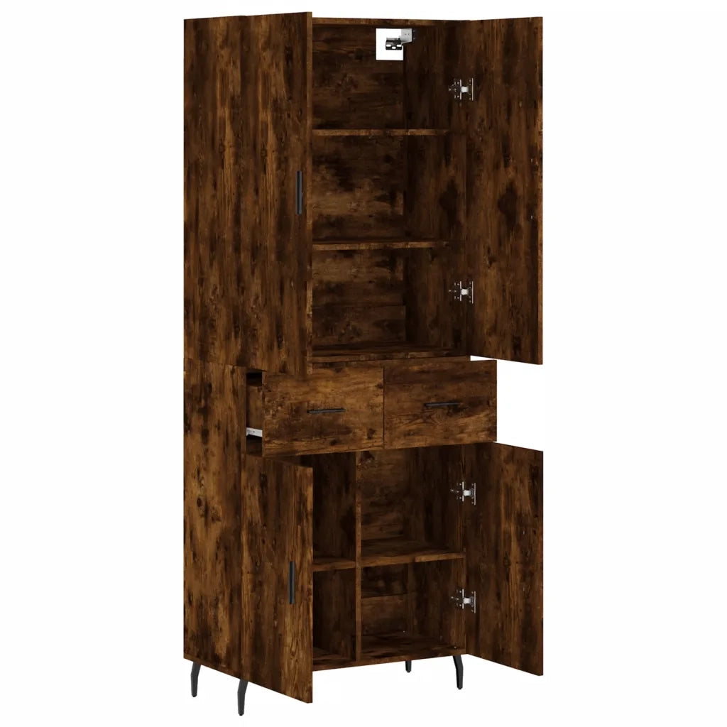 Credenza Rovere Fumo  69,5x34x180 cm in Legno Multistrato 3198166