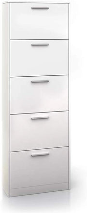 Scarpiera da ingresso Gizmo, Bianco, 59 x 169.5 cm