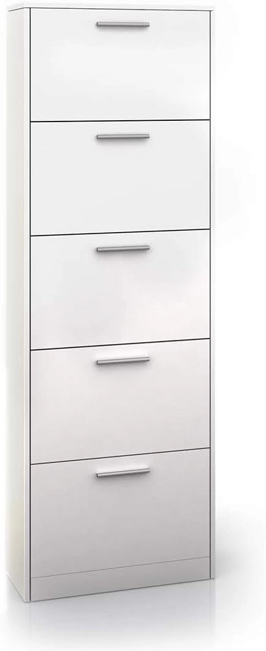 Scarpiera da ingresso Gizmo, Bianco, 59 x 169.5 cm