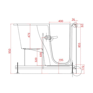Vasca Oasi con Porta a Destra e Seduta - Goman