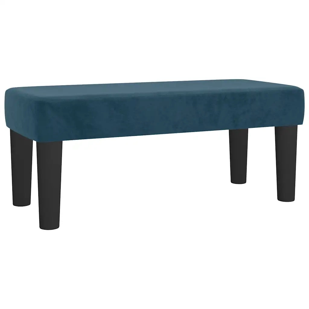 Giroletto a Molle con Materasso Blu Scuro 80x200 cm in Velluto