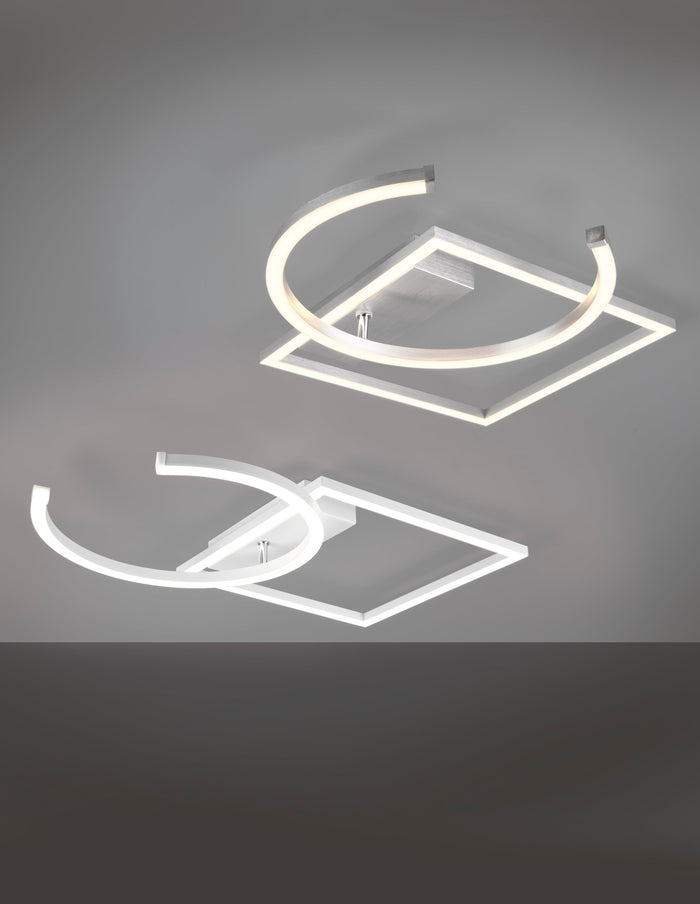 Plafoniera da Interno a LED in Metallo Bianco Opaco