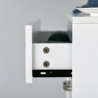 Mobile Portascarpe con 3 Ante Ribaltabili e Cassetto Scorrevole, Maniglie in Alluminio, Pannello di Particelle, 62L x 24P x 135A cm, Bianco