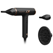 Rowenta Nano Asciugacapelli Brushless Compatto ad Alta Velocità, Boost di Ioni Antistatici e Sensore di Temperatura per Capelli Setosi e Luminosi, 3 Impostazioni di Velocità/Temperatura, HY8310
