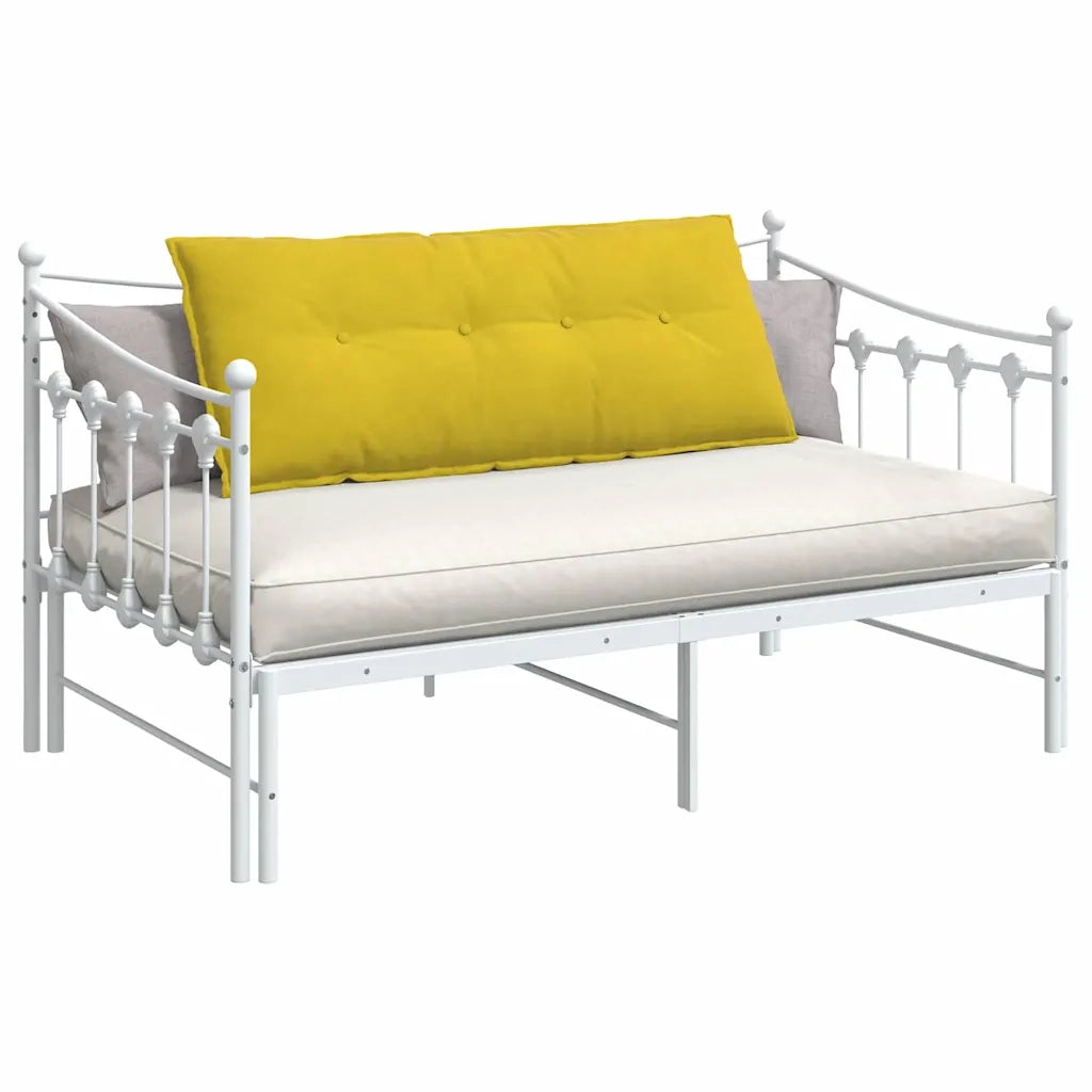 Cuscino per Schiena Giallo 120 x 50 cm Tessuto in Cords 42014811