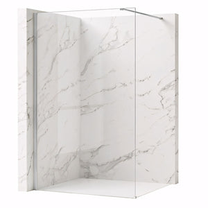 Parete Doccia Rea Flexi Transparent / Chrome 80