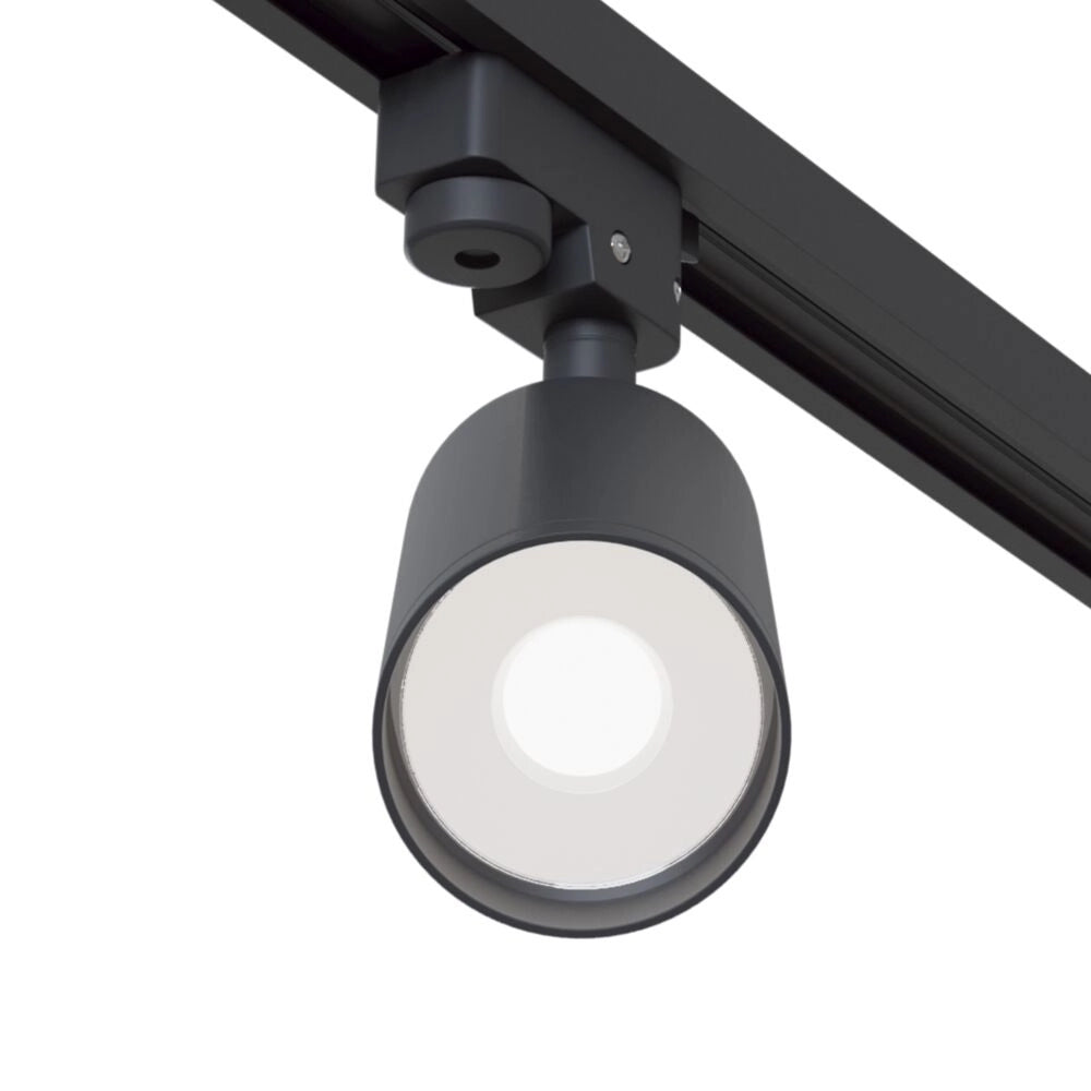 Faretto Per Binario Moderno Focus Alluminio Nero 1 Luce