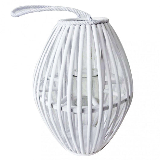 Lanterna Seline in Vimini Bianco