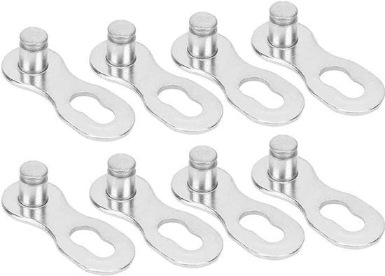 Catenaccio mancante per bicicletta - Accessori per bicicletta - Acciaio - 12 velocità - Componenti - Adatto per Bickcly - Argento - Health Gear, 4 pezzi