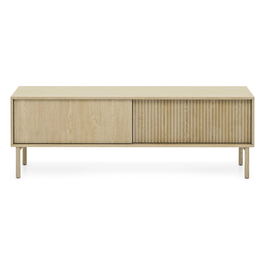 Kami, Mobile Porta tv 2 Ripiani, 154x40x52h cm Marrone Rovere
