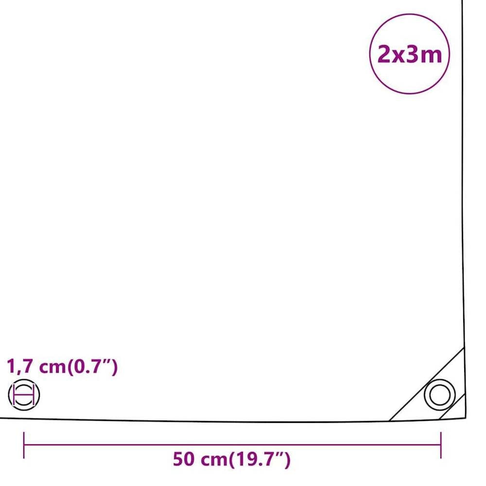 Tarpaulin, Anthracite, 2x3 M, 650 G/square Meter